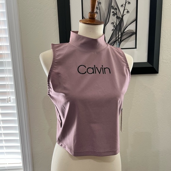 Purple Calvin Klein Performance crop top size XL - Picture 2 of 10